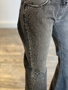 Jeans Flare con Strass
